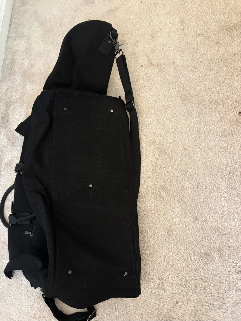 Black Men's Dual-Pocket Briefcase